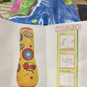 Inflatable Punching Bag with Comic Design